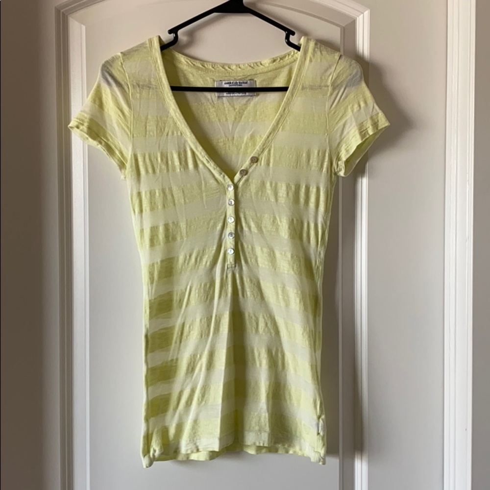 Yellow American Eagle top.